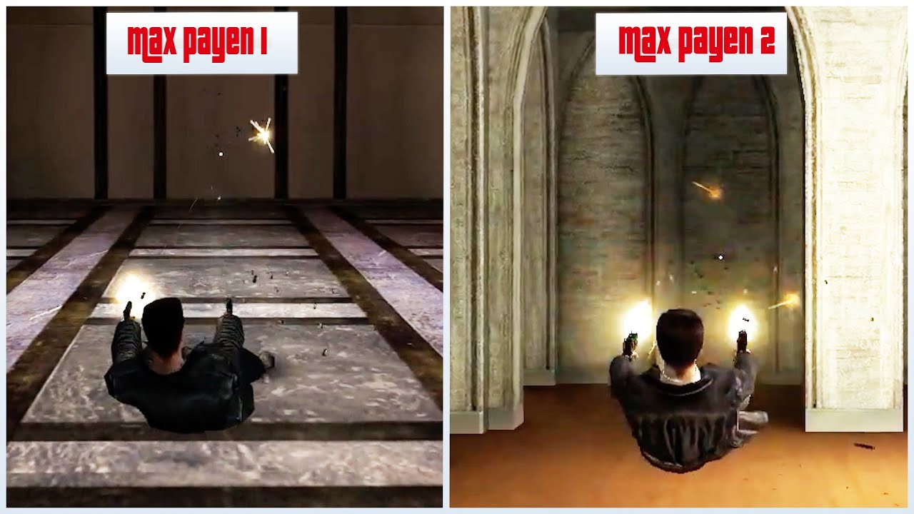 Max Payne Vs  Max Payne 2 Fall of max payne physics details | Comparison