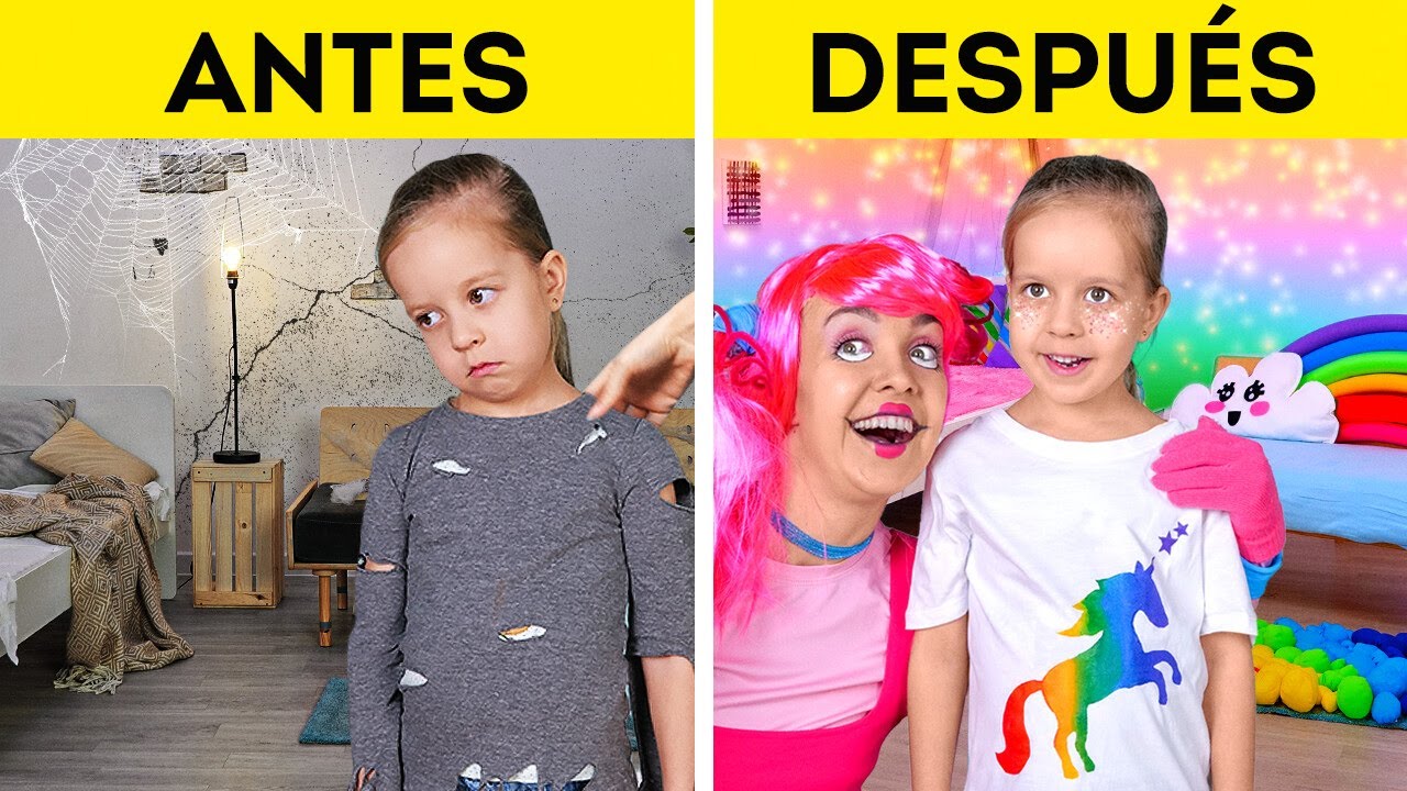 INCREÍBLE RENOVACIÓN DE HABITACIÓN DE NIÑOS || IMPRESIONANTES IDEAS ARCOÍRIS
