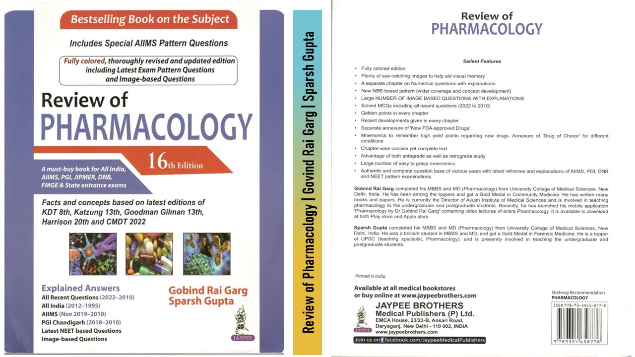 Review of Pharmacology by Gobind Rai Garg & Sparsh Gupta | Review of Pharmacology | Pharmacology MCQ