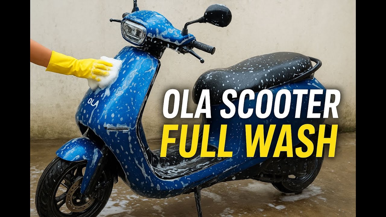 Ola Scooter Full Wash 🔥 Step by Step Cleaning Process!