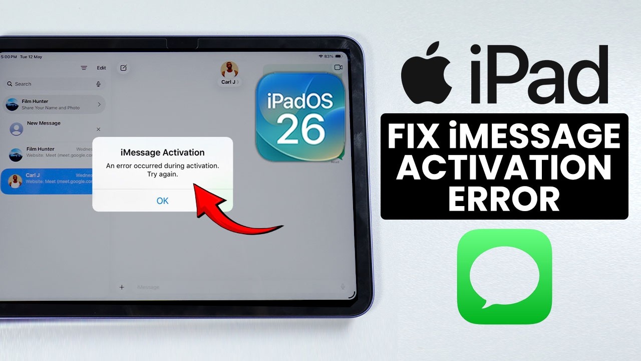 FIX iMessage Activation Error on iPadOS 26 - iMessage not Working