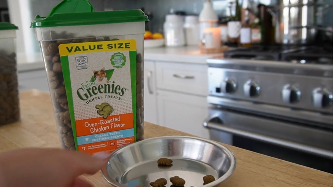 REVIEW FELINE GREENIES Adult Dental Cat Treats, Chicken