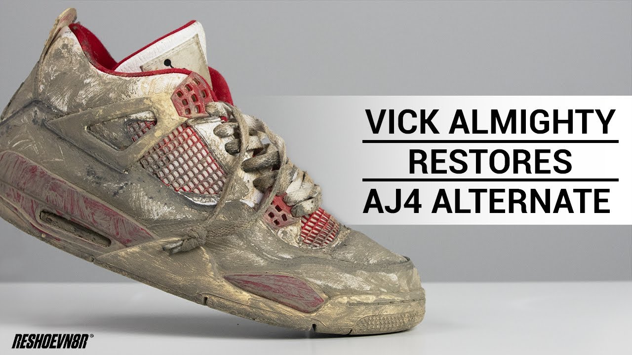 Vick Almighty RESTORES DISGUSTING Air Jordan 4 Alternate 89 w/ Reshoevn8r PART 1