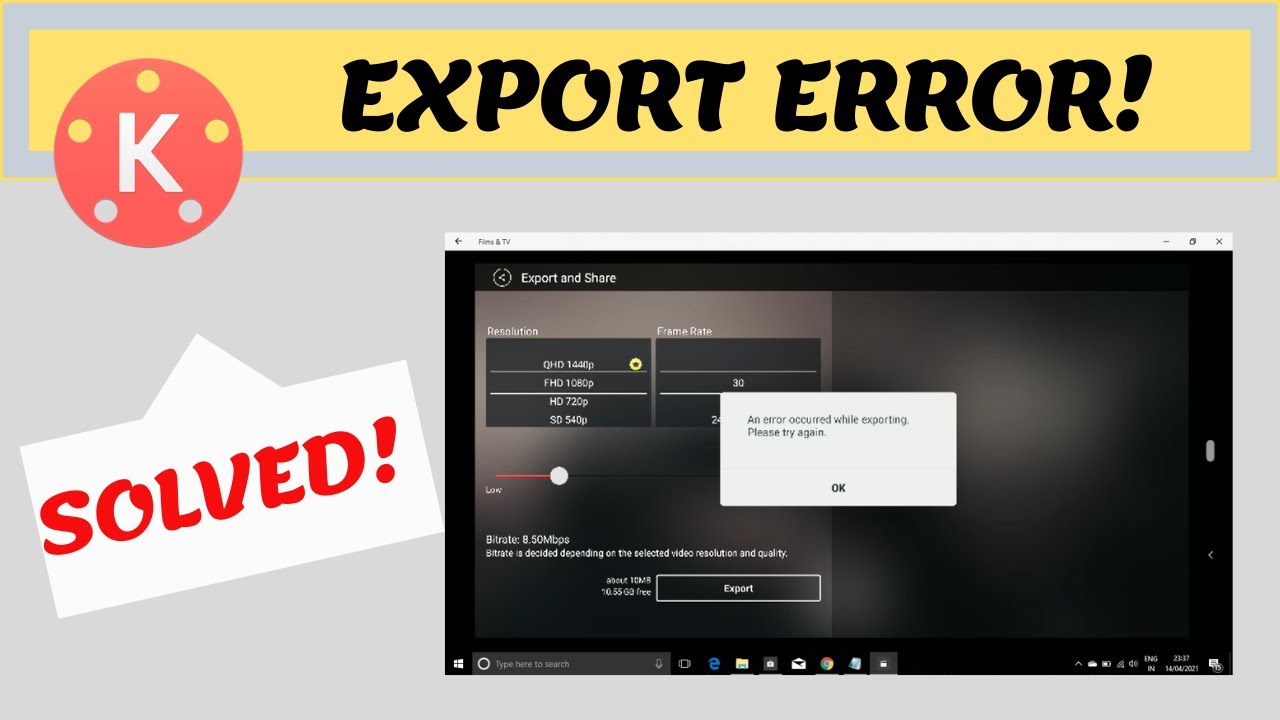 Kinemaster Export Export Error Problem Solved | Remove Watermark