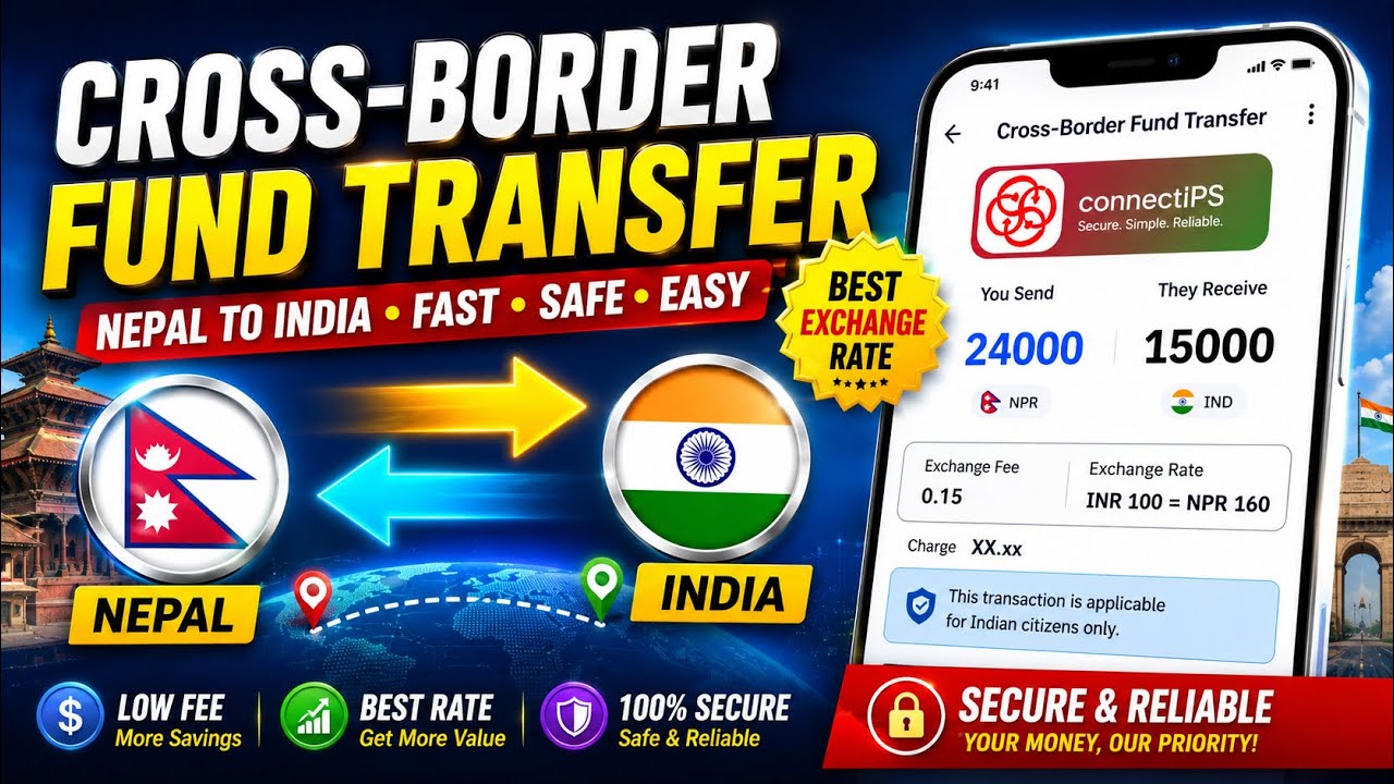 Cross-Border Fund Transfer Nepal to India 2026 | ConnectIPS cross-border transfer |