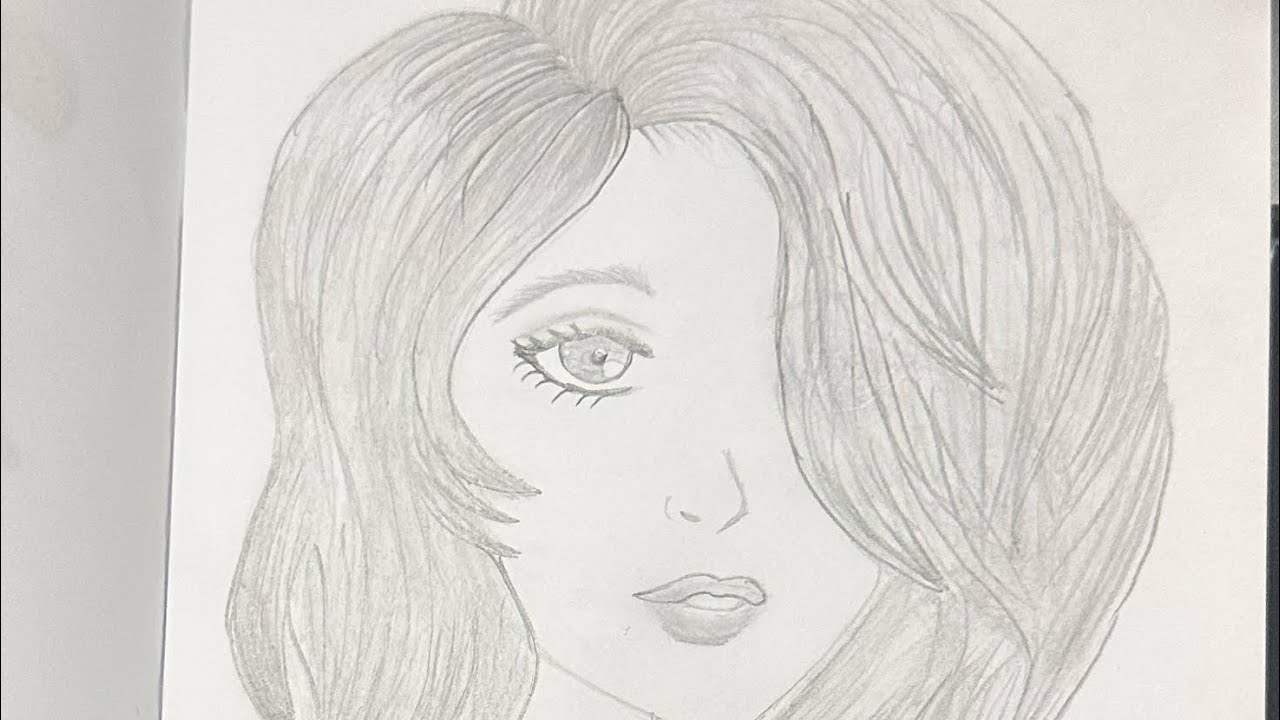 How to draw a cute Girl  -Pencil sketch || Drawing easy for beginner