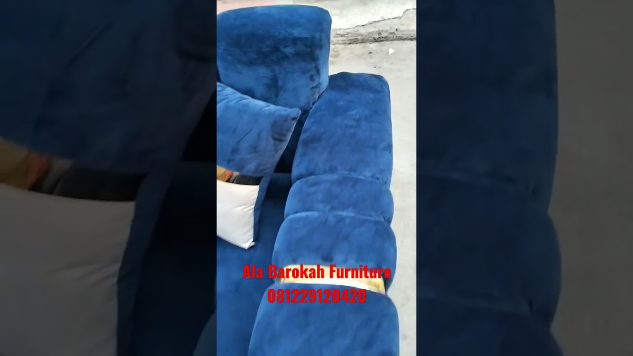 sofa minimalis moderen, sofa tamu minimalis jok kain bludru. sofa kekinian