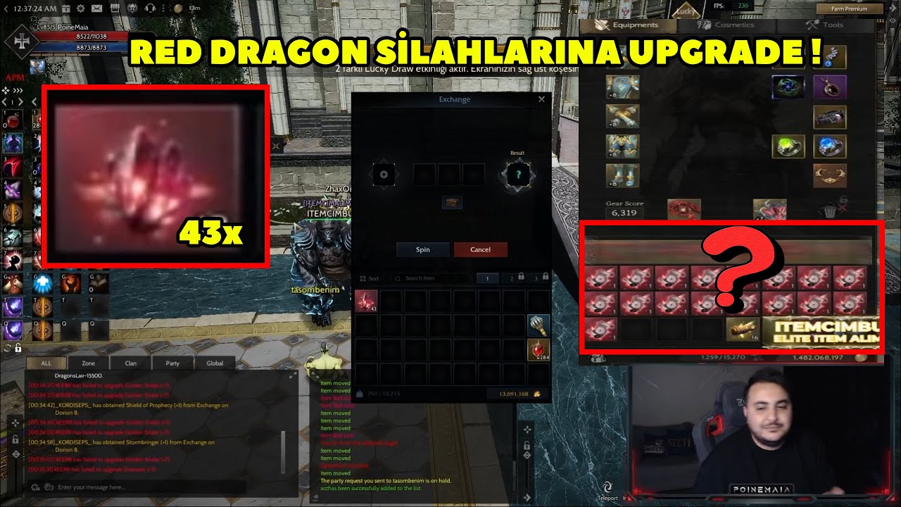 PoineMaia - (Galia) Soul Stone Taşı Kırdırıp Çıkan Red Dragon İtemlerini Basıyor   ! Rise Online