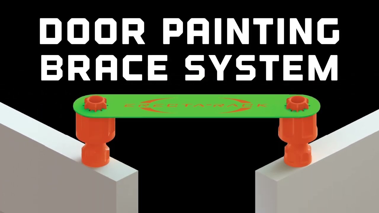 Erecta-Rack Door Painting Brace System - One Setup for Sanding, Spraying, & Drying