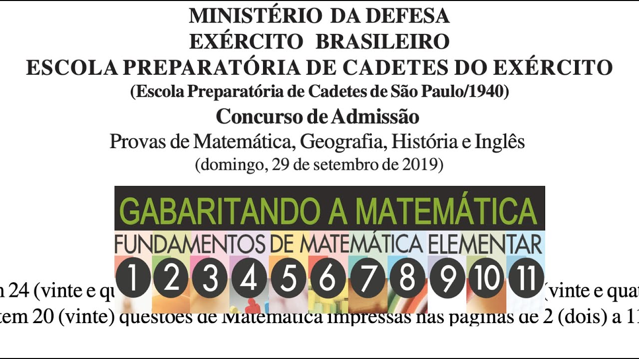 GAM – P01 – EsPCEx 2019 – Matemática