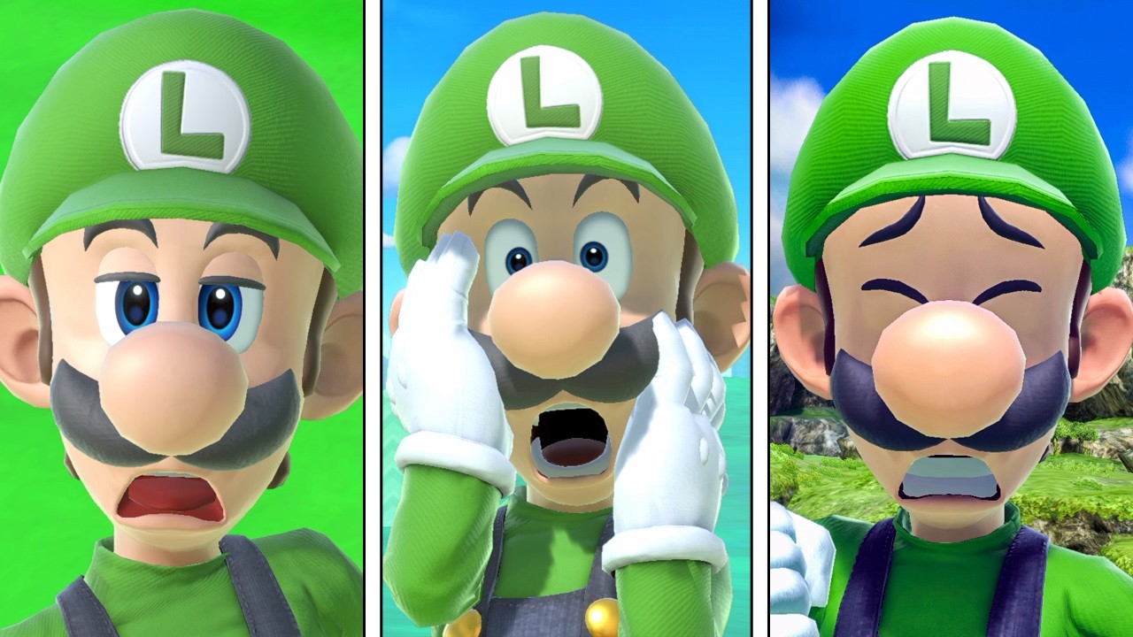 Luigi's FUNNY ANIMATIONS in Smash Bros Ultimate