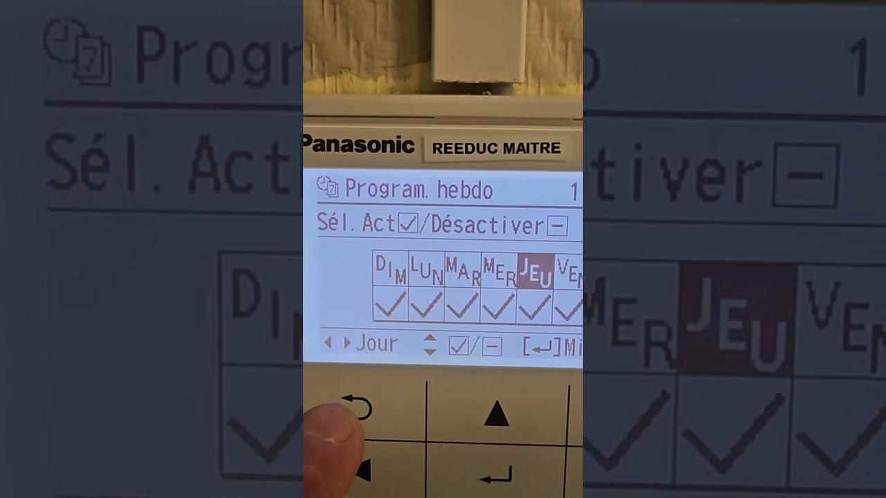 T&eacute;l&eacute;commande panasonic programmation