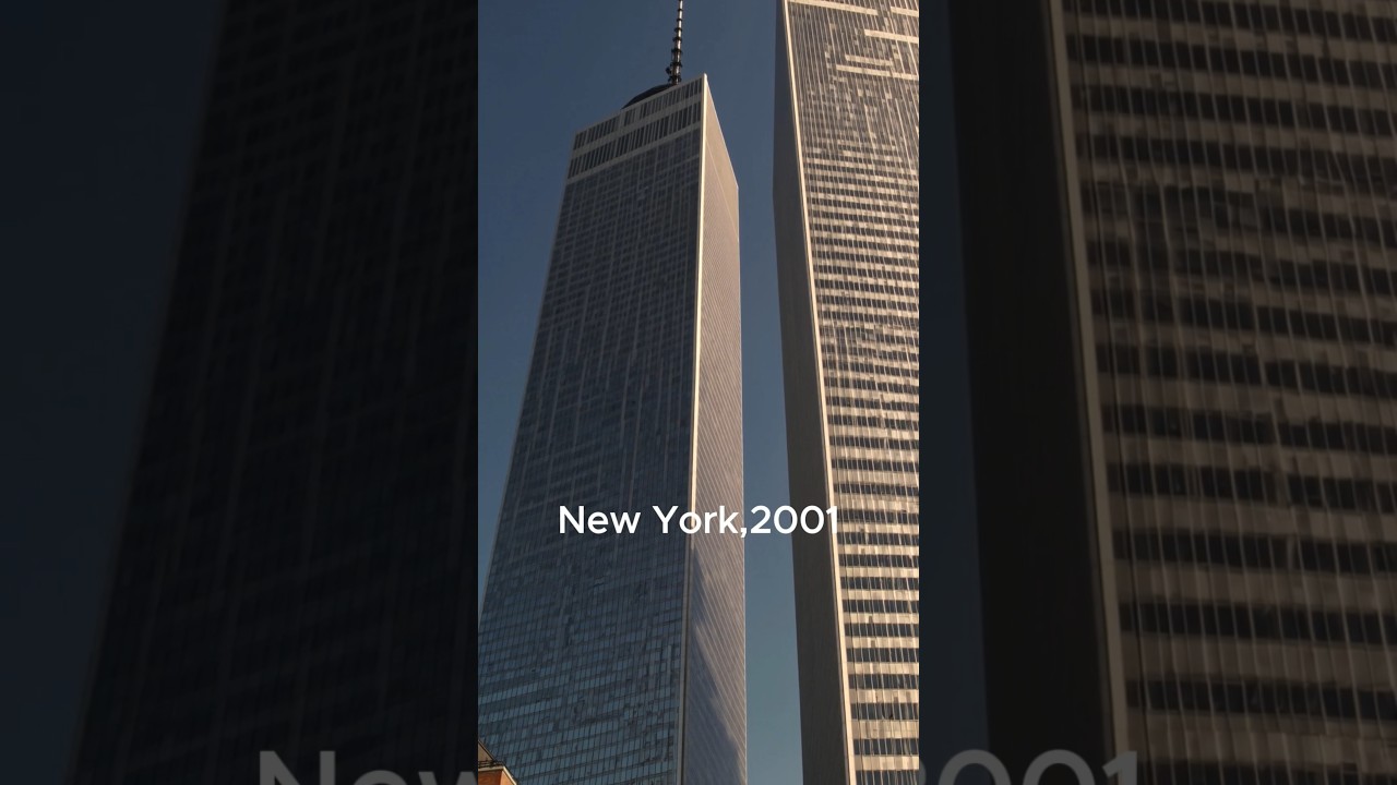 A moment before the worst tragedy ever. New York, September 11th, 2001. #911 #newyork #history #ai