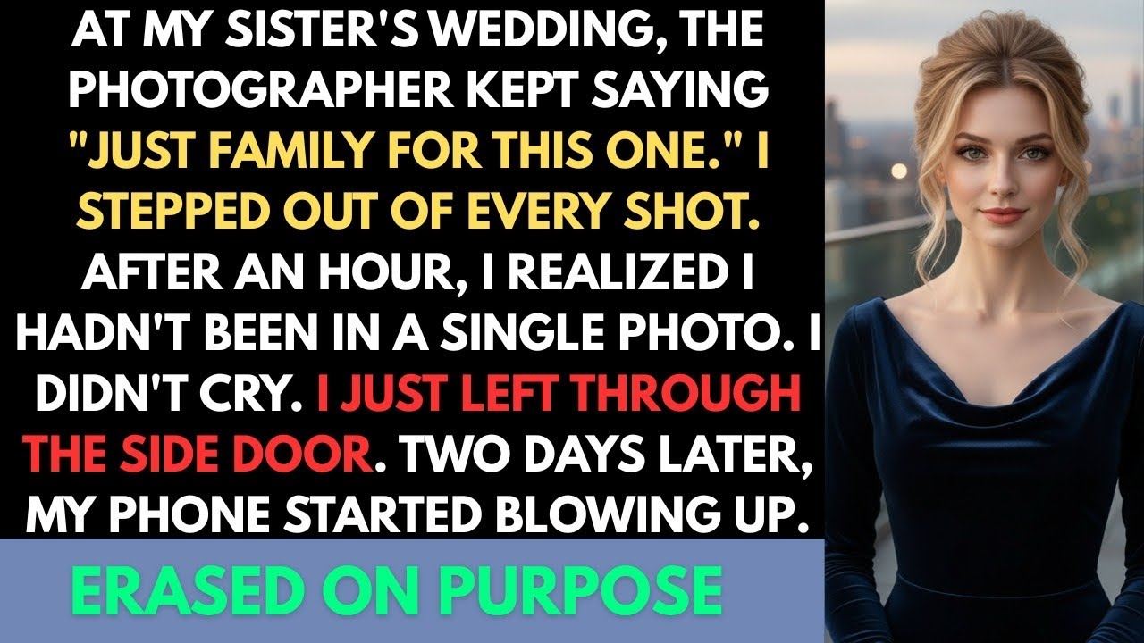 At My Sister's Wedding, I Was Told 'Just Family' For Every Photo. So I Left.....