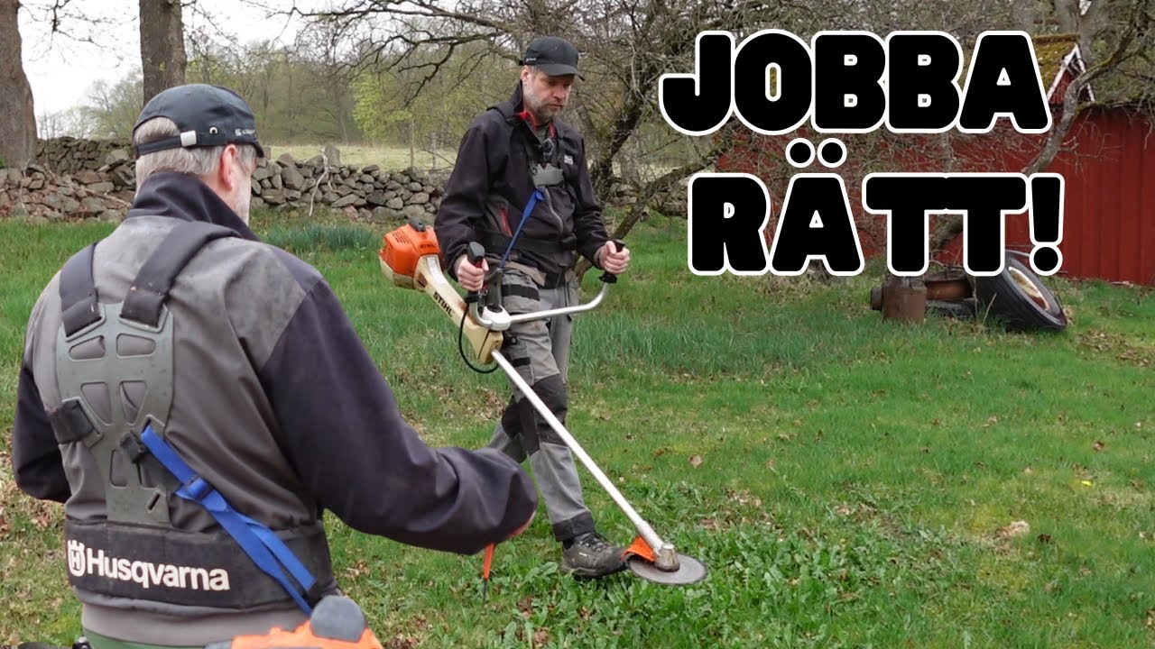 RÖJSÅG + VÄST! Hur ska västen sitta på kroppen och hur jobbar man bäst med en röjsåg?