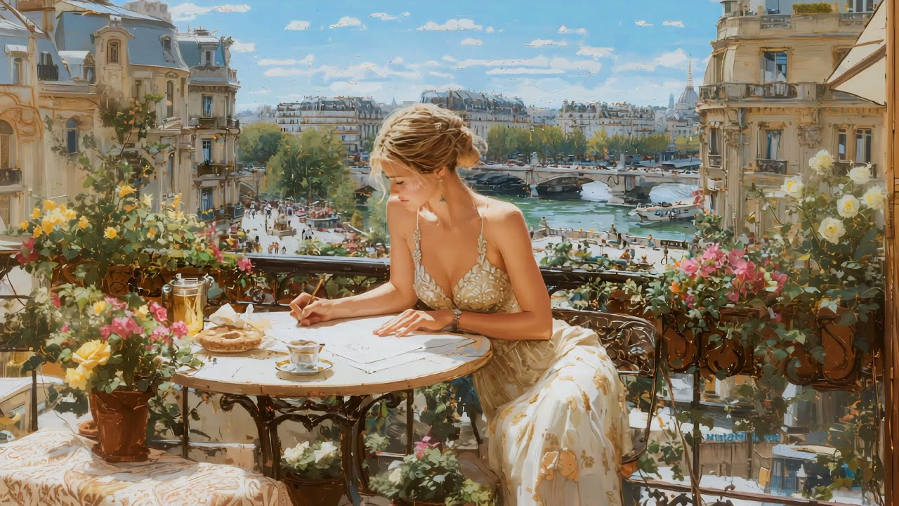 1940s Retro Jazz Escape - Timeless Paris Balcony Vibes