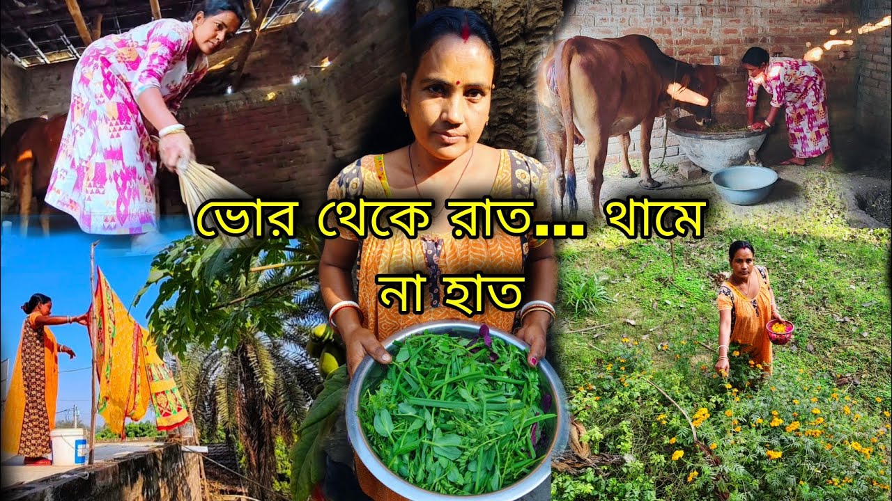 🌞এক ভোরে উঠে সকালের কাজ করে পুজো দিয়ে রান্না করে  প্রতিদিনের রুটিন অনুযায়ী কাজ আর শেষ হয় না#viral