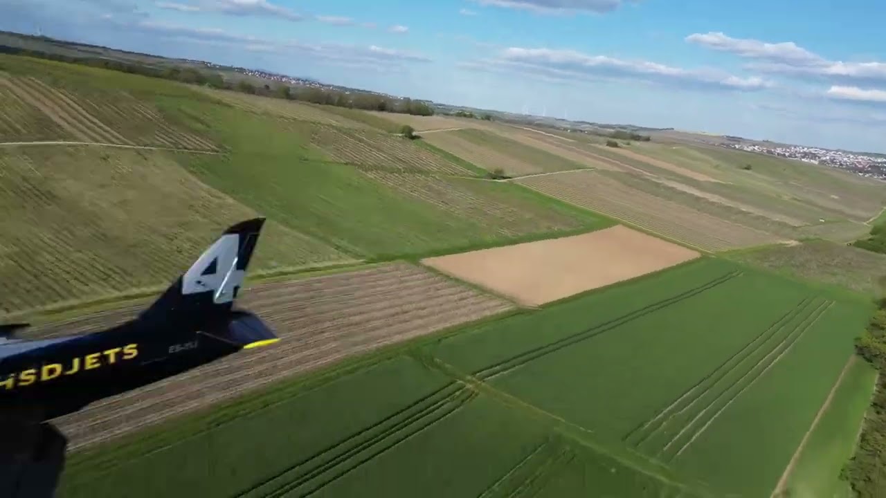 L-39 Albatros von HSD im Flug - Drohnenaufnahme DJI Mini 3 Pro - MFFM Stadecken-Elsheim - Modellflug