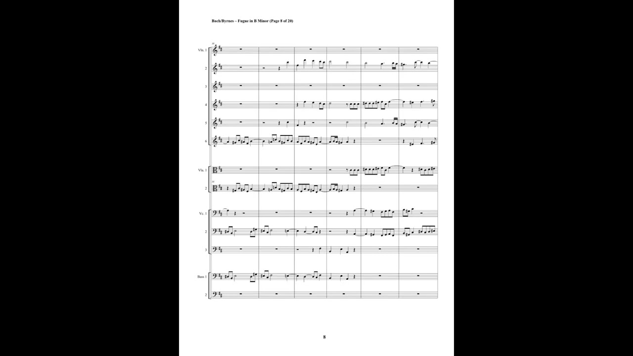 J.S. Bach – Fugue in B Minor, BWV 579 (String Orchestra)