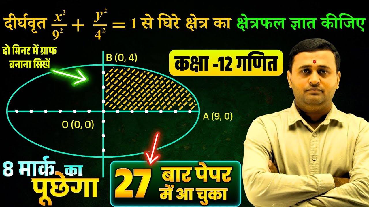 Class 12 Math: समाकलन के अनुप्रयोग | 27 बार पूछा गया प्रश्न 🔥 (8 नंबर पक्का)