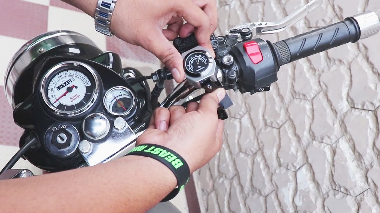 Thermometer & Clock for Royal Enfield & any bike - King Indian - King Indian