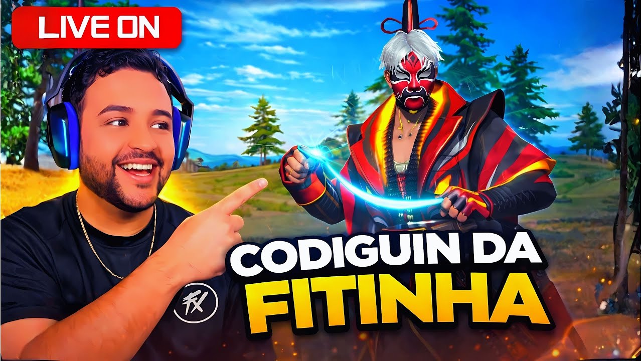 🔴CODIGUIN DA FITINHA🚀​FREE FIRE AO VIVO👽FLUXO_CHICAO💜