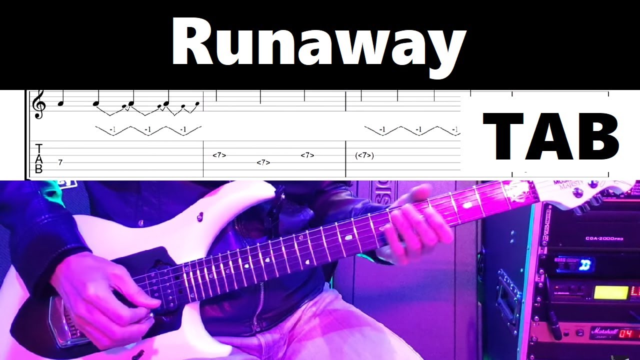 Bon Jovi - Runaway / guitar cover tab tutorial
