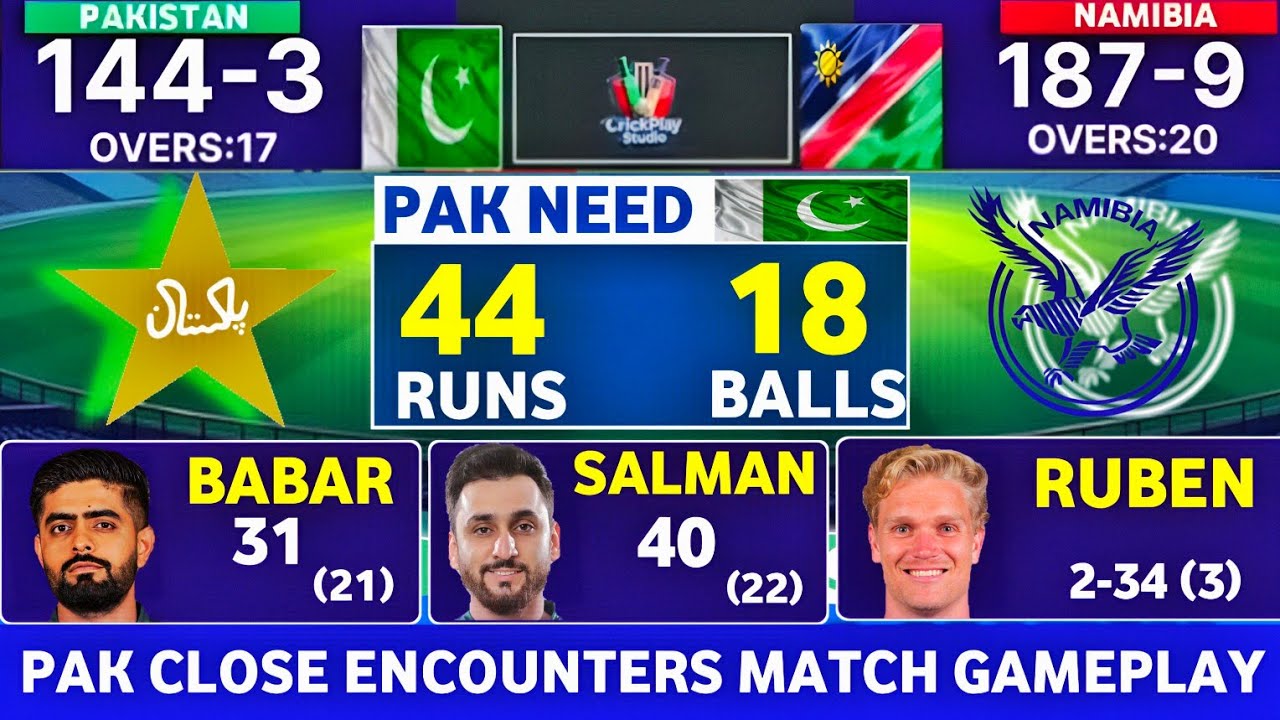 Pakistan Outstanding Win | Against Namibia | T20 Match | Gameplay