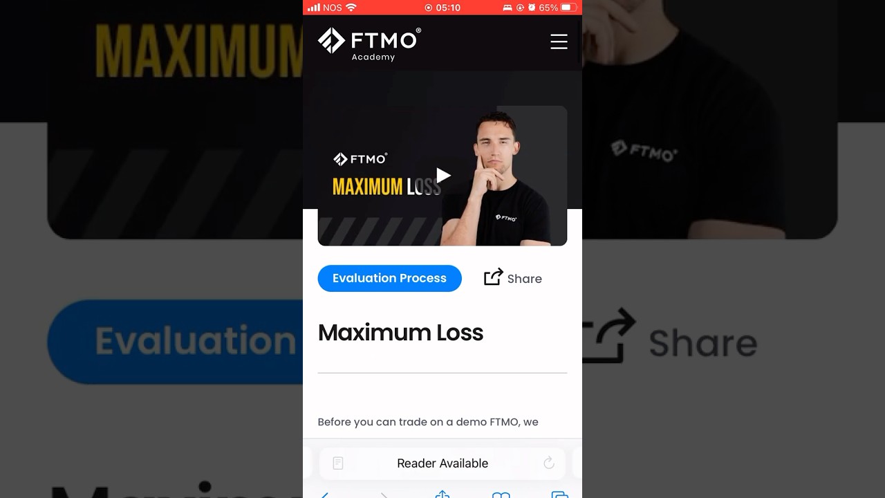 Practice with me FTMO Academy it&rsquo;s free! Evaluation Process | Maximum Loss