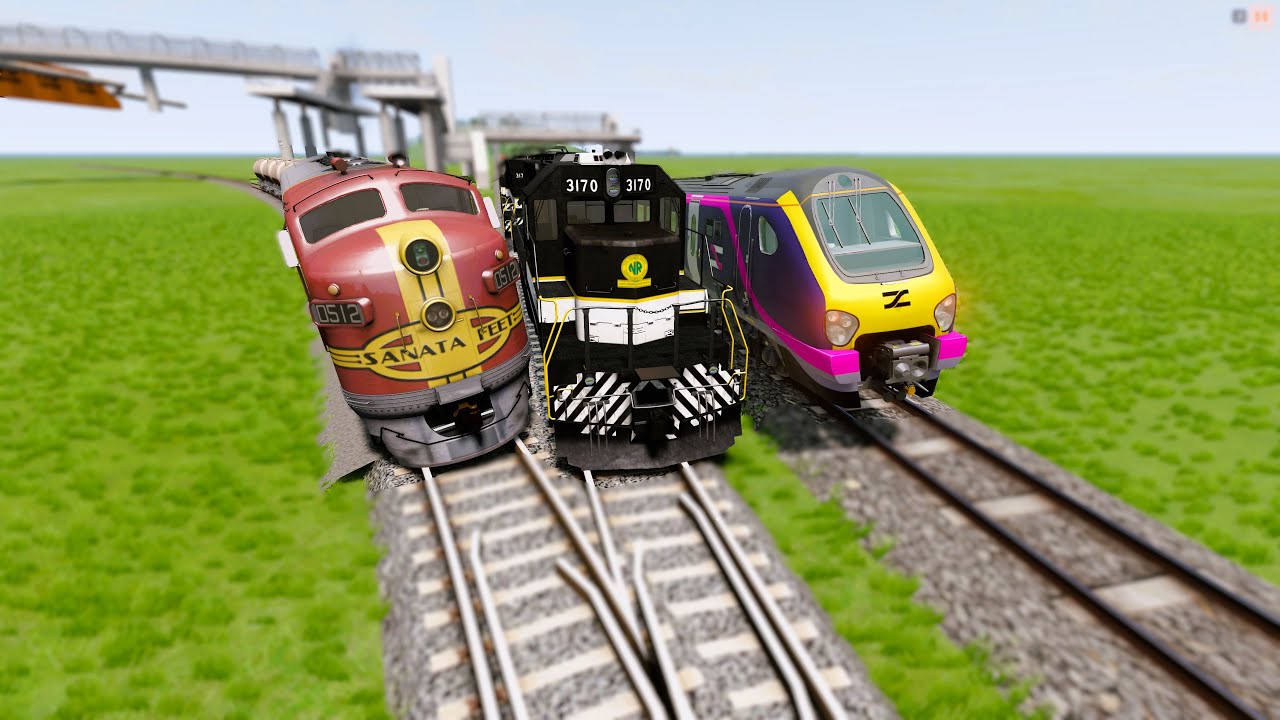 Extreme Train Crashes # 17 ( very fast trains ) | @beamng
