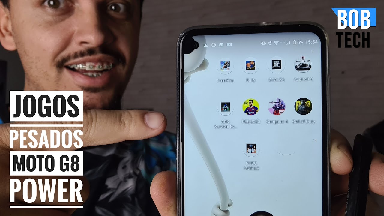 MOTO G8 POWER - Teste de Jogos pesados - MOTOROLA (Bob Tech)