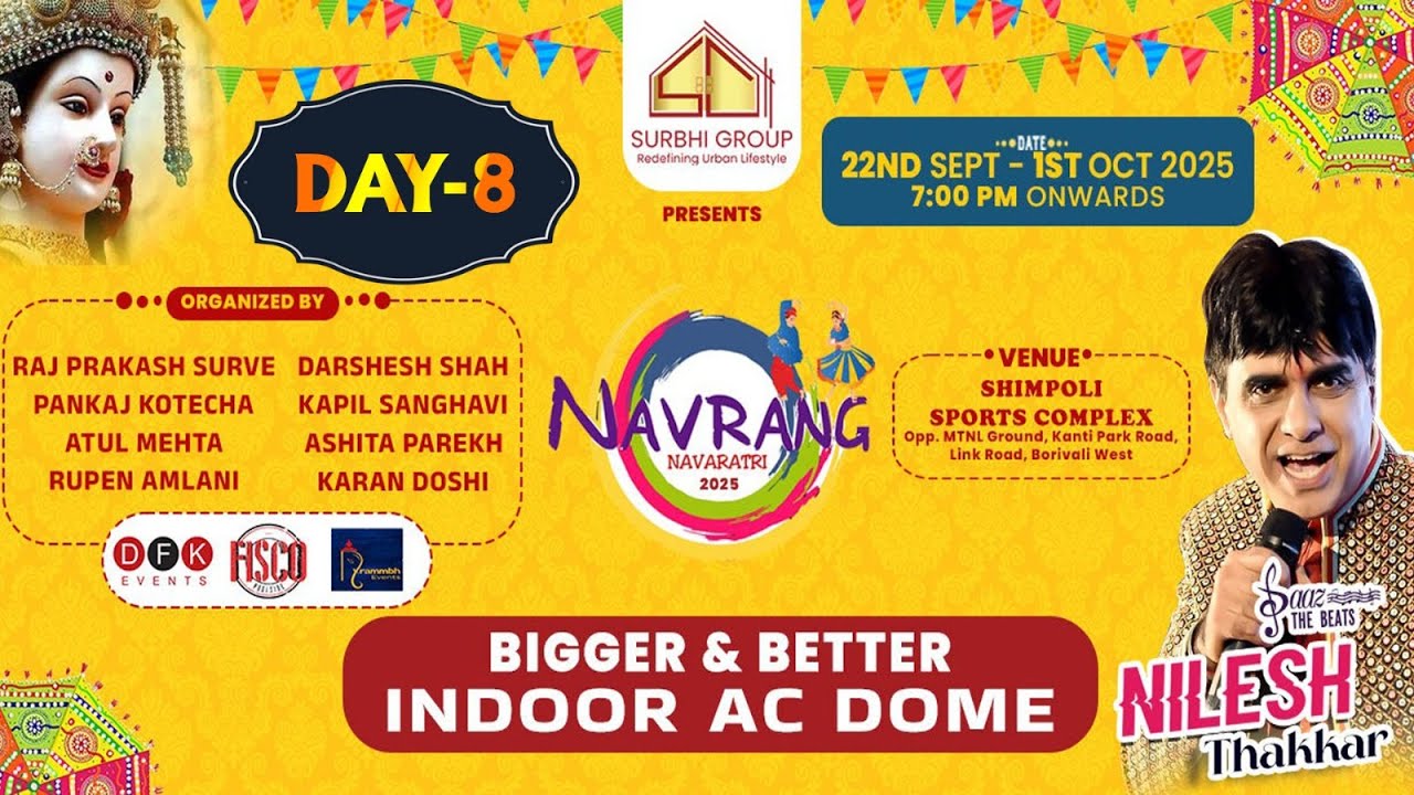 Navrang Navratri 2025 | Nilesh Thakkar | Day-8