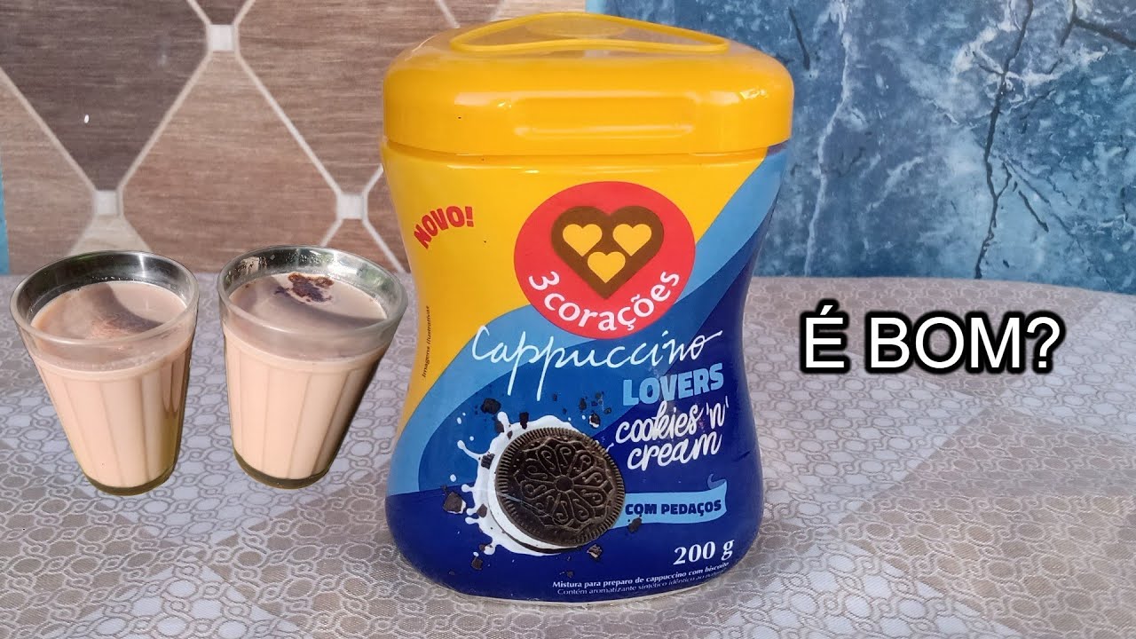 Cappuccino Lovers Cookies’n Cream 3 Corações o novo vício dos apaixonados por café💛🍪💕🍫☕💖✨😋💕🌈🍩🍰🍮🎀💞🌼🌷