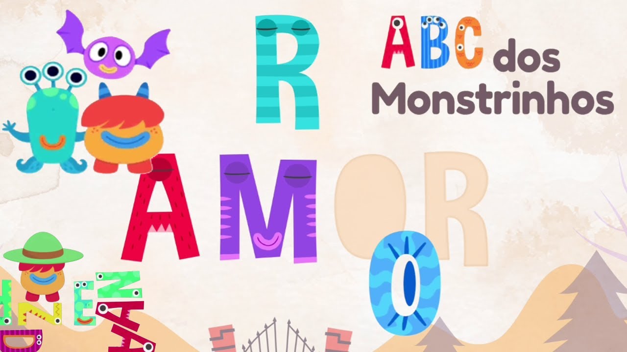 ABC dos Monstrinhos Part 1 - Spanish Alphabet Learning for Kids - Alfabeto para ni&ntilde;as
