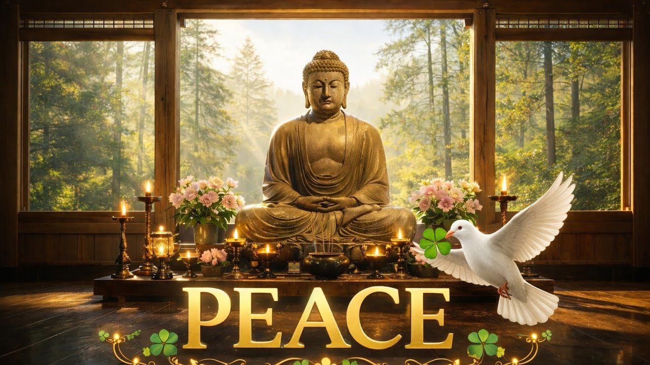 🍀 Peaceful Buddha Meditation |  Morning Forest Ambience | Deep Calm & Inner Peace # #meditation 