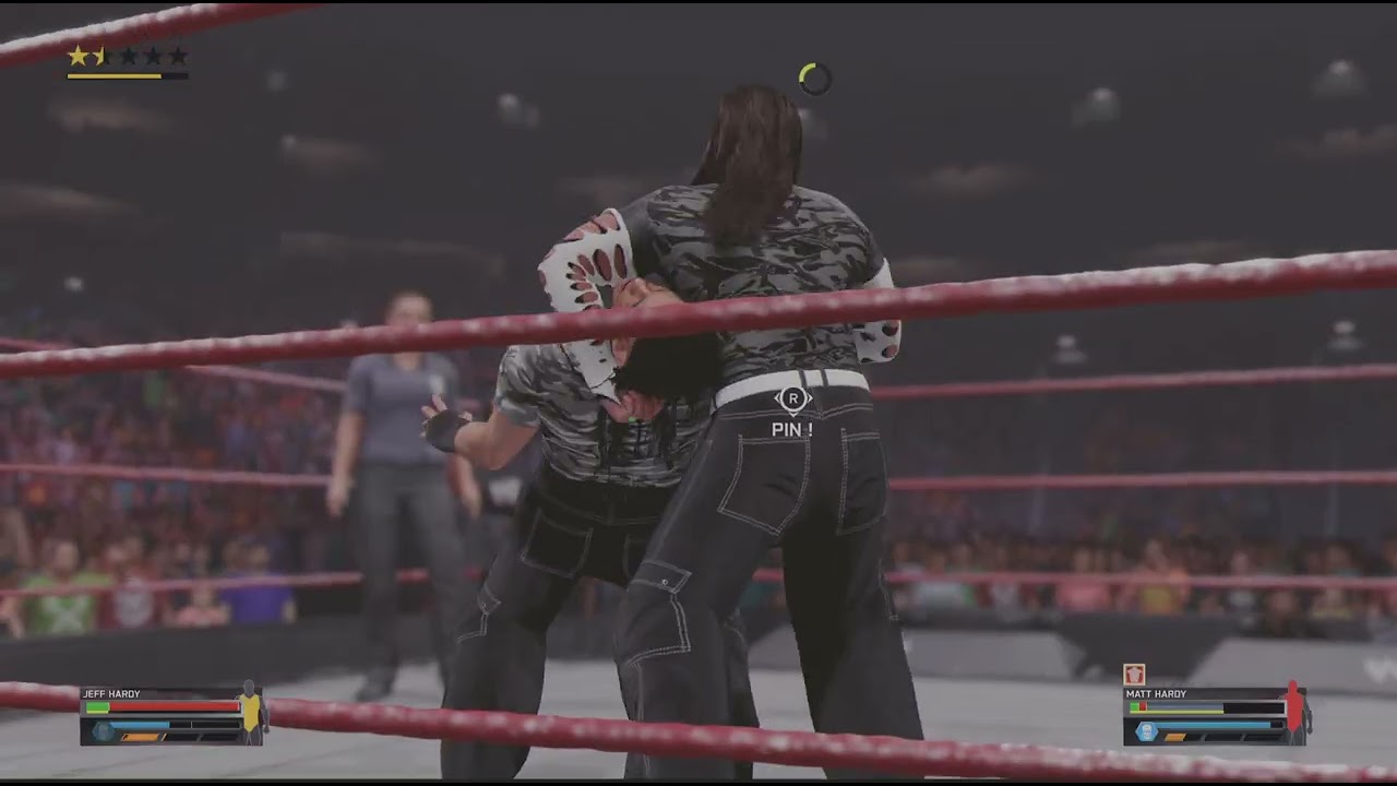 Jeff hardy  v.s matt hardy no holds barbed match