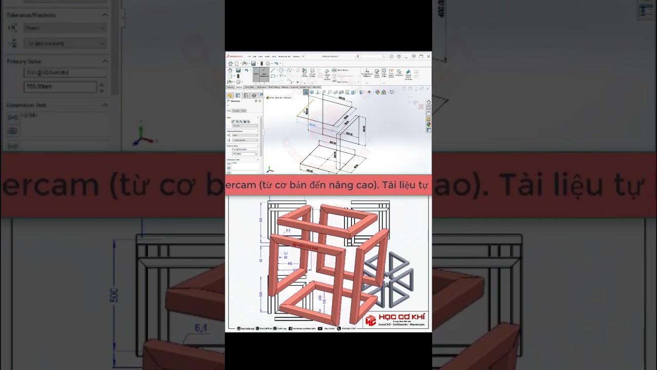 Vẽ khung hàn trên solidworks weldments 