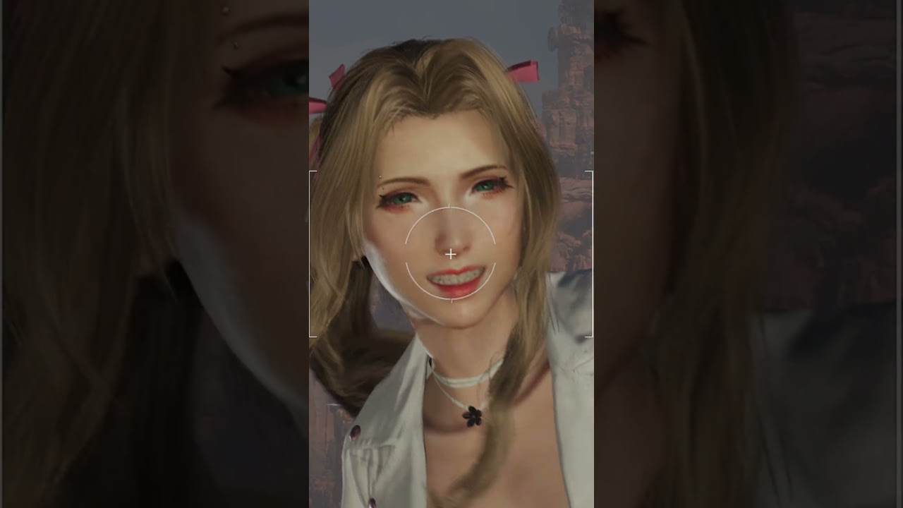 Cloud takes sneak photos of Aerith #finalfantasyviirebirth #cloudstrife #aerithgainsborough