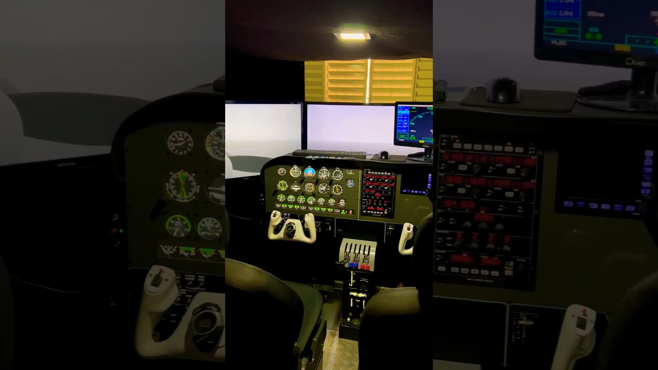 Simulador de voo AATD onde os pilotos treinam voo por instrumentos para se tornar Piloto Comercial!