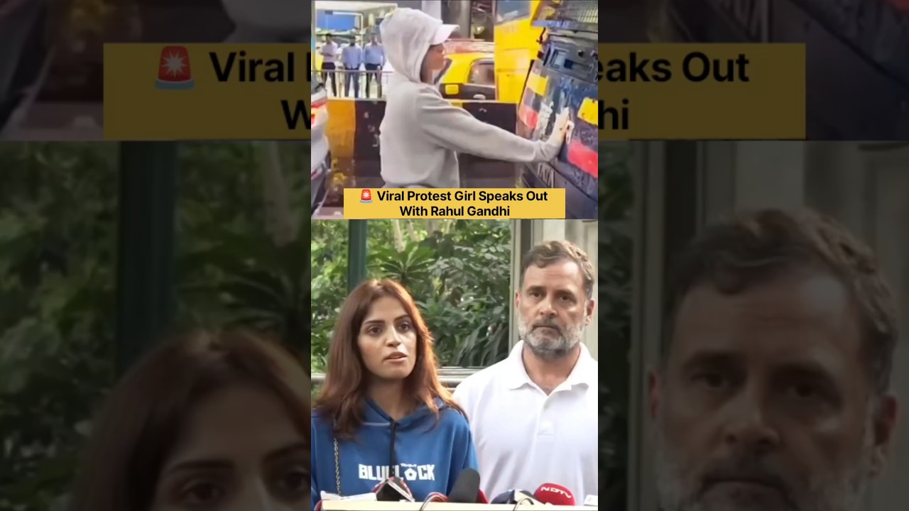 🚨 Viral Protest Girl Speaks Out With Rahul Gandhi🚨 #shorts