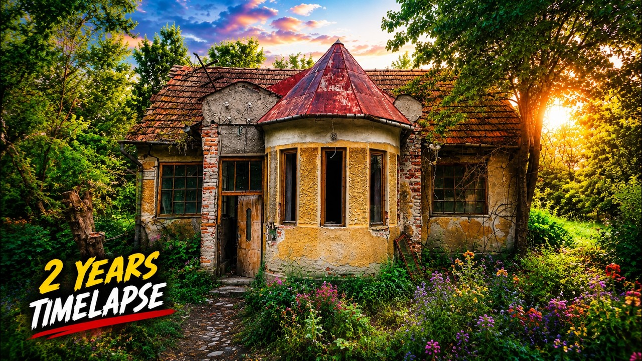 Abandoned 100 Year Old Derelict House Renovation - 2 Year Timelapse in 1 Hour