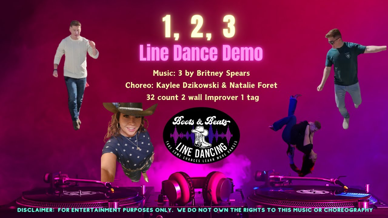 1,2,3 line dance demo to 3 by Britney Spears