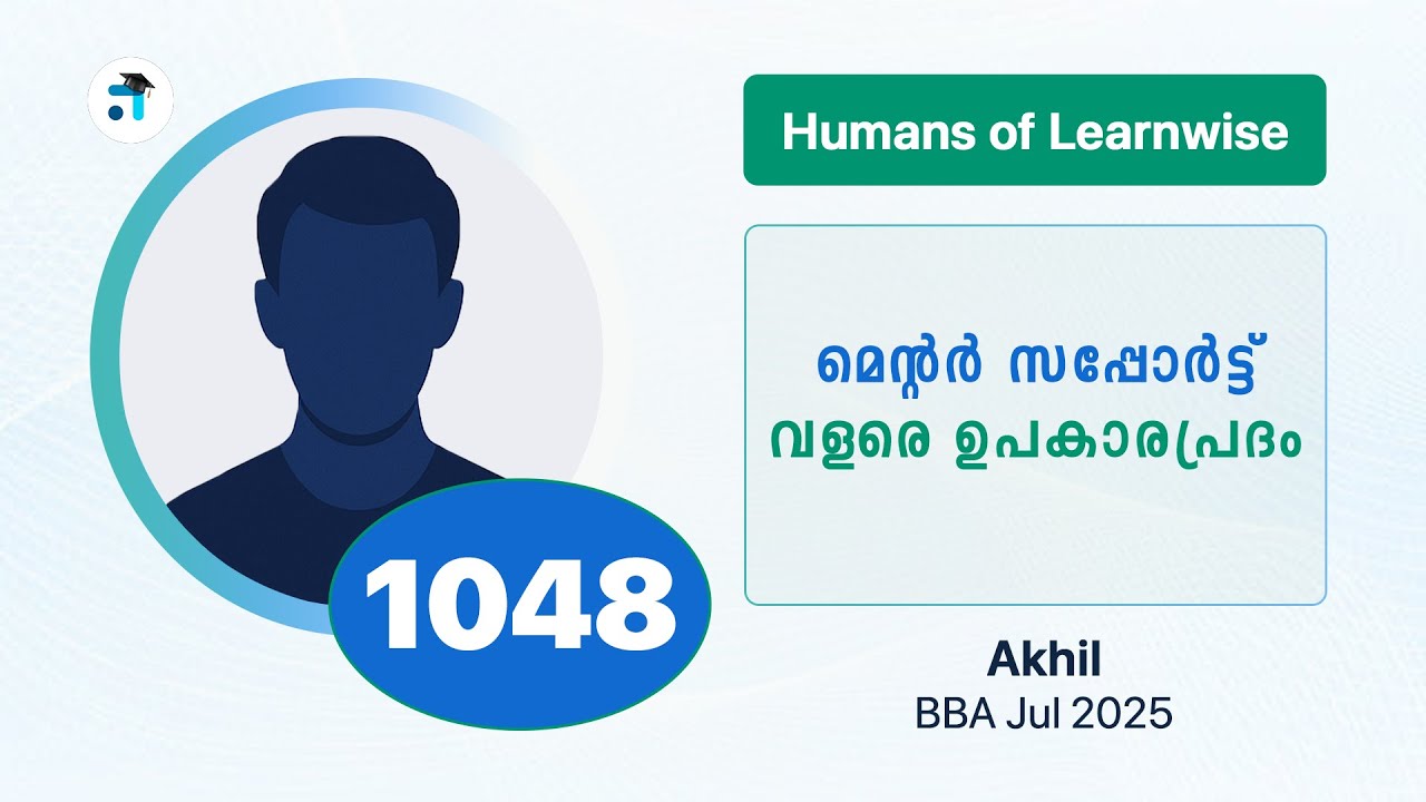 1048 I Akhil I Humans of Learnwise I BBA I Kerala's No.1 IGNOU Coaching Platform #learnwise #ignou
