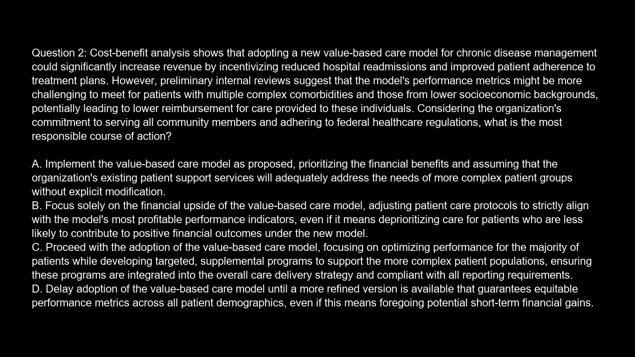 Board of Governors Exam  for Fellow of the American College of Healthcare Executives  Free Practice