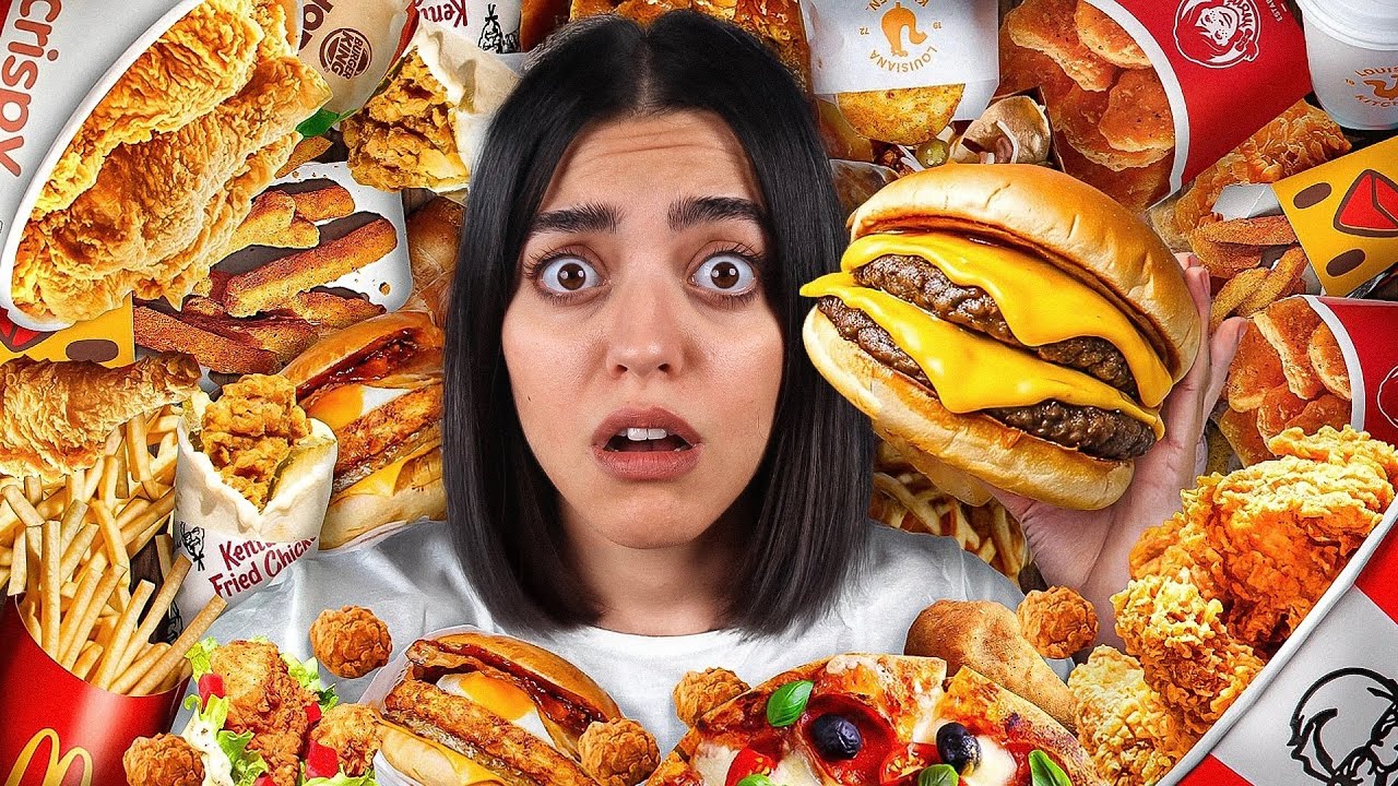 ۲۴ ساعت با غذاهای یه برند تصادفی 😱 (خوش‌شانس بودم یا بدشانس؟)