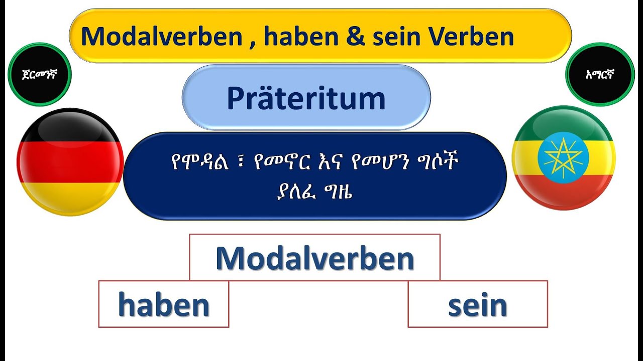 German-Amharic | Präteritum der Modalverben haben & sein verben | የሞዳል ፣ የመኖር እና የመሆን ግሶች ያለፈ ግዜ