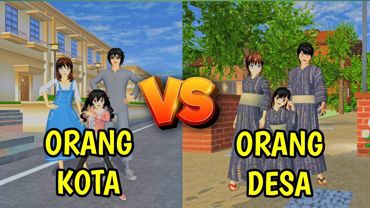 ORANG KOTA VS ORANG DESA!! || SAKURA SCHOOL SIMULATOR INDONESIA