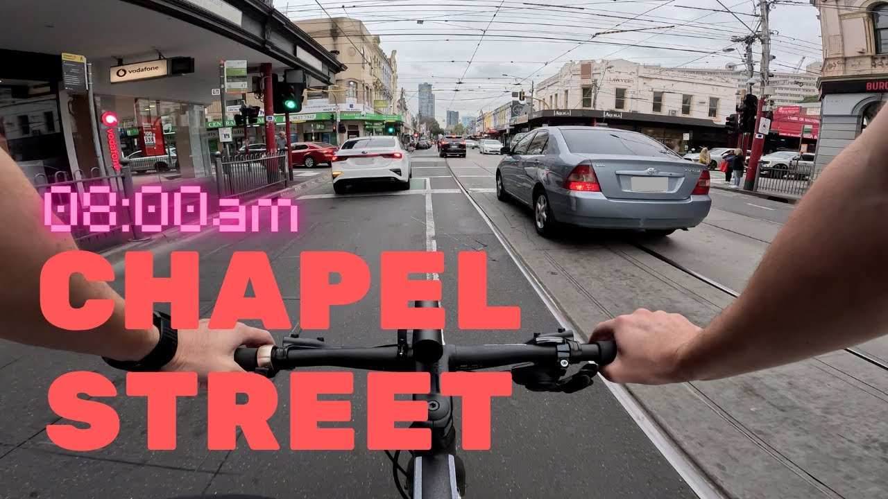 Morning bicycle commute via Melbourne's infamous Chapel Street