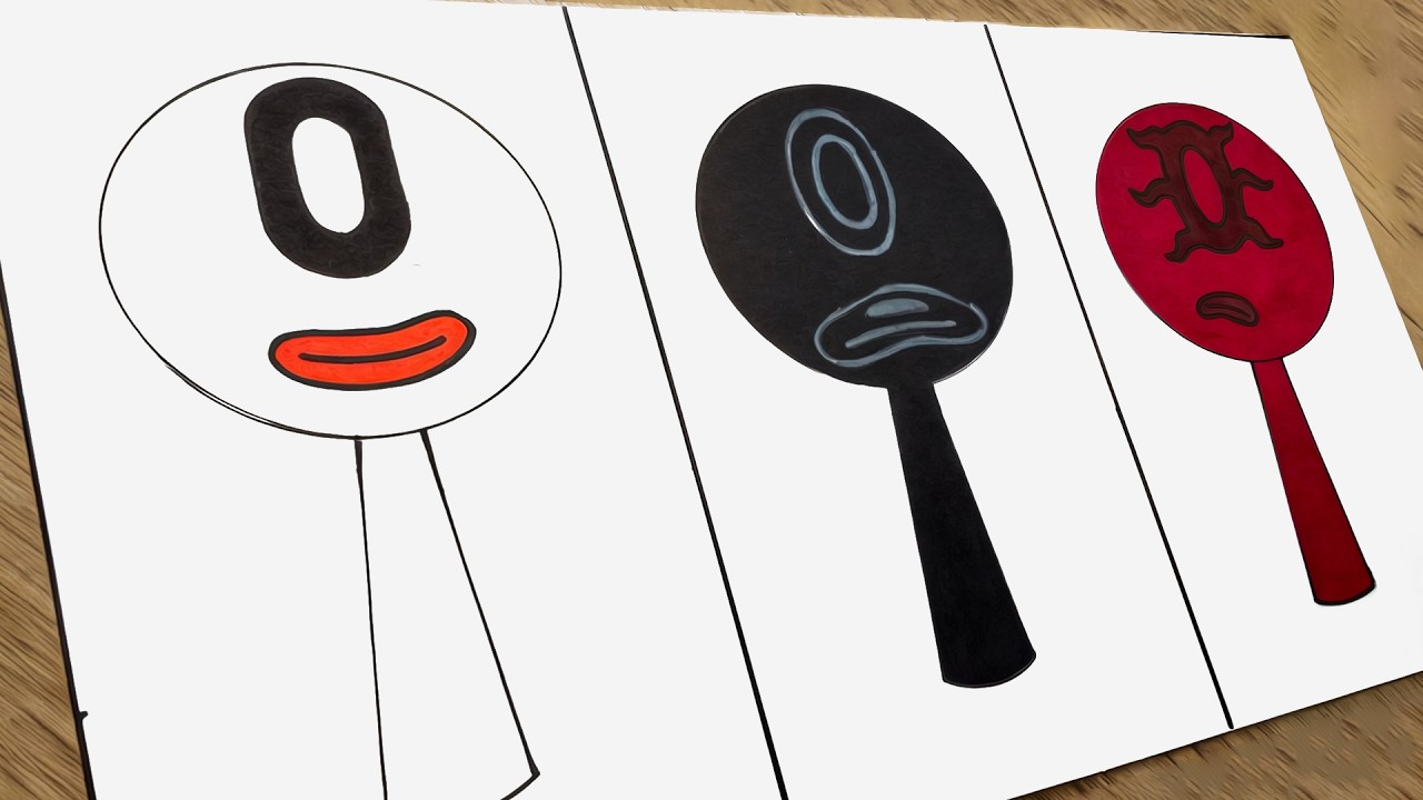 Drawing All Phases in New Incredibox Sprunki OC of Zero from Numberblocks : From Phase 1 to 3