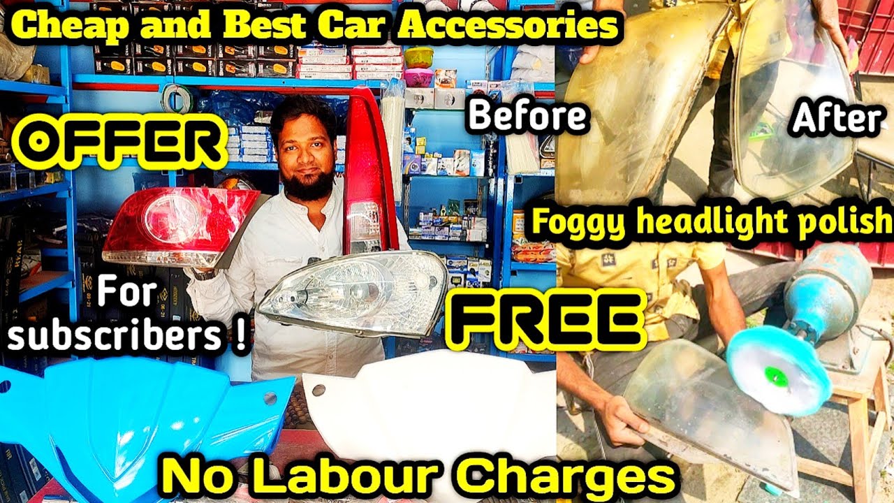 Cheapest Headlights & Tail Lamps Market | குறைந்த விலையில் |  Headlight polish | Car Accessories